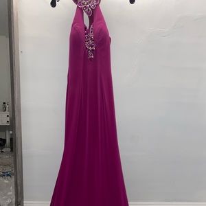 Night Moves Fuchsia Prom Dress
